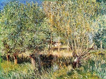 阿爾弗萊德 西斯萊 Willows on the Banks of the Orvanne